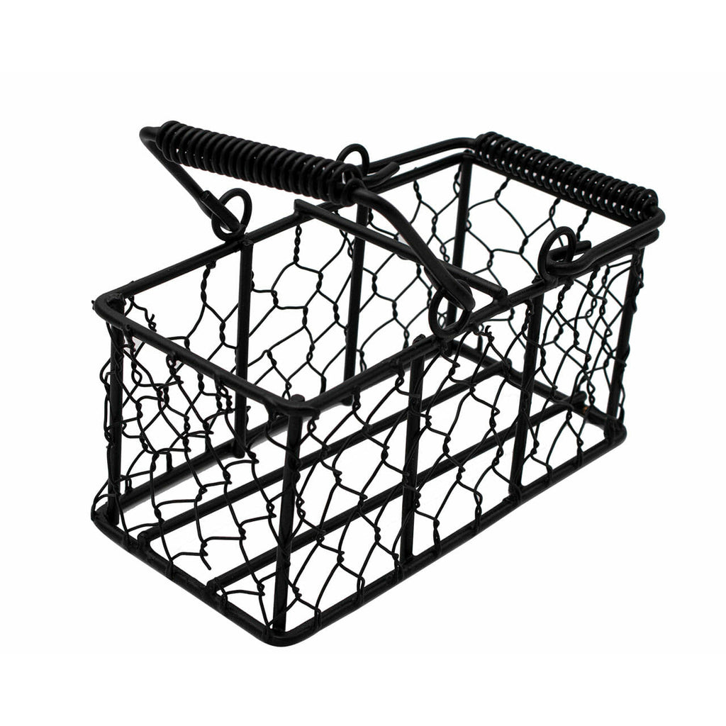Chicken Wire Caddy for 2 Half Pint 8oz Mason Jars