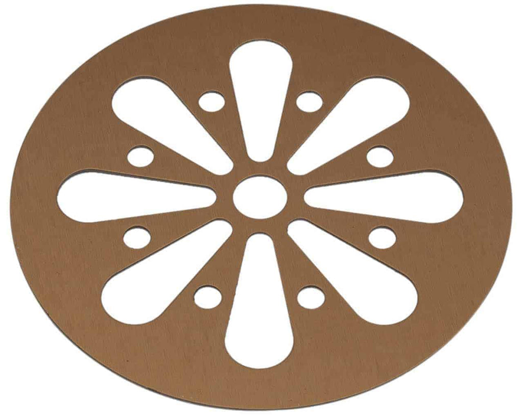Daisy Cut Copper or Gold Metal Lid Inserts for RM Mason Jars 10 Pack