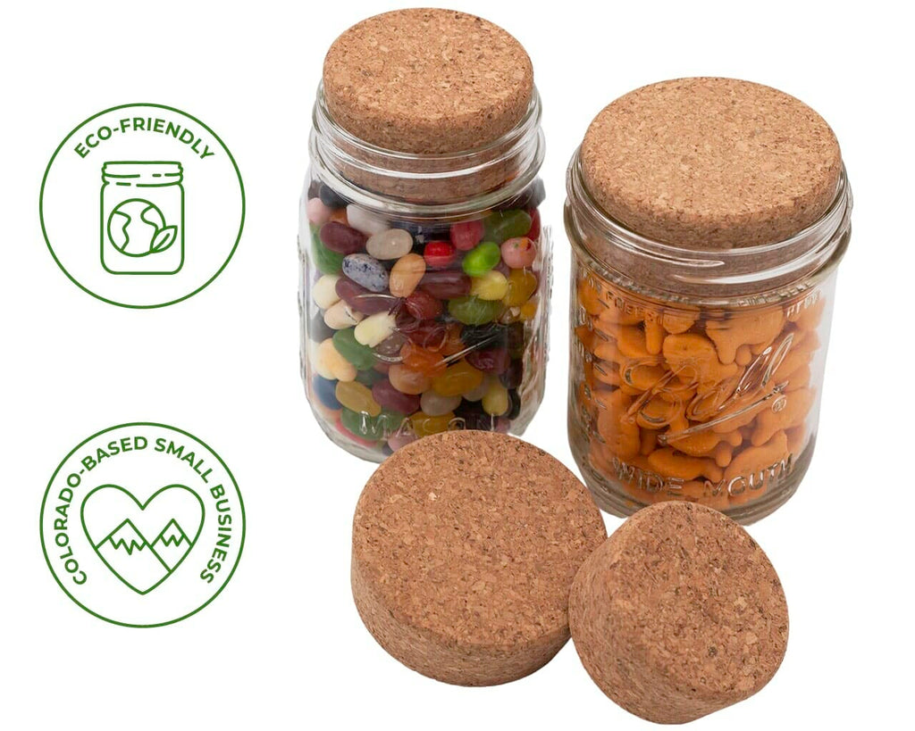 Cork Lid / Stopper for Mason Jars 4 Pack