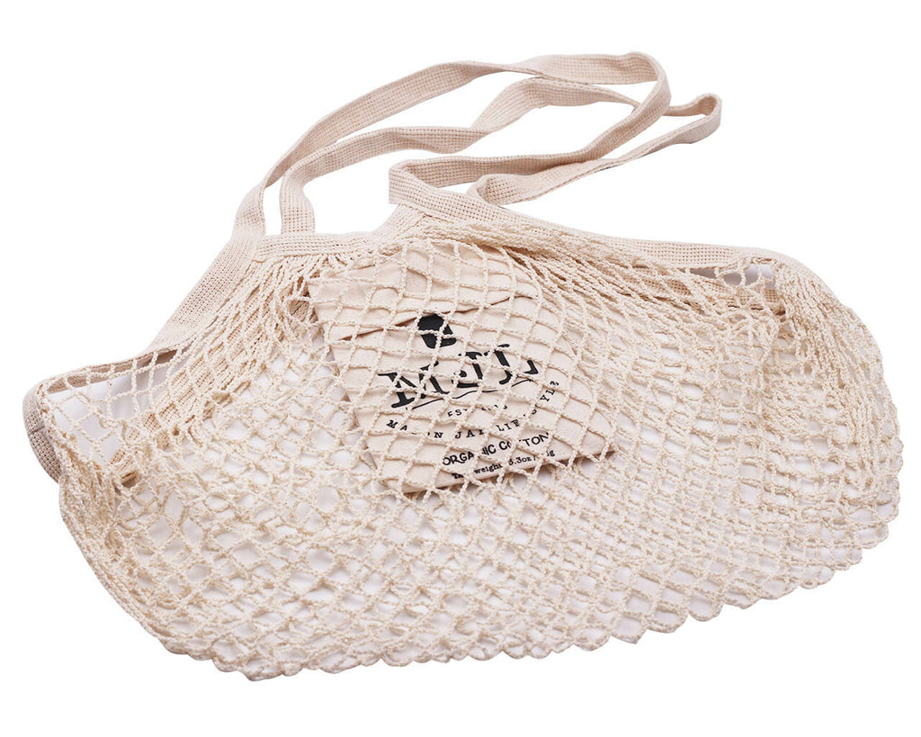 Organic Cotton String Tote Bag with Pocket