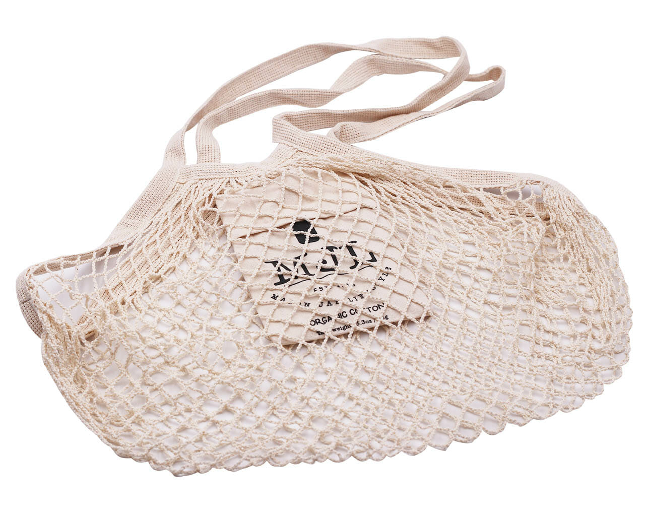 Organic Cotton String Tote Bag with Pocket