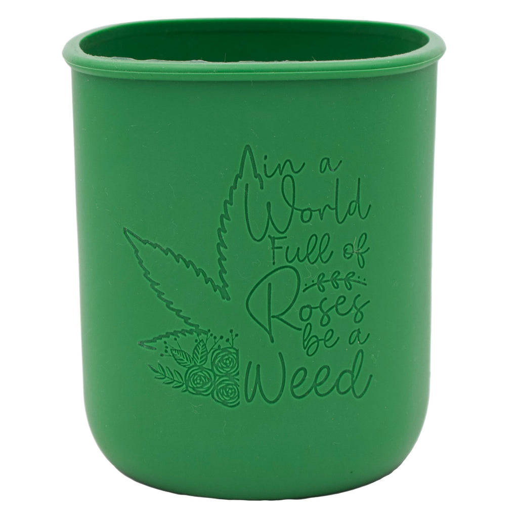 Cannabis Laser Engraved Leaf Green Sleeve