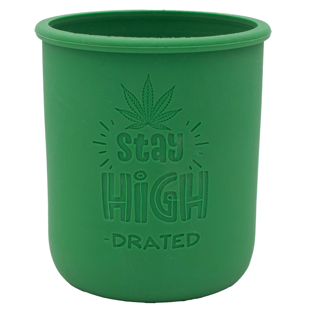 Cannabis Laser Engraved Leaf Green Sleeve