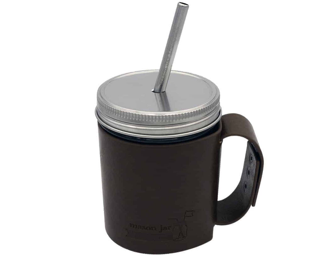 Medium 7 1/4" Safer Rounded End Stainless Steel Straw for Pint Mason Jars