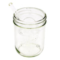 Medium 7 1/4" Glass Straws for Pint Mason Jars 4 Pack + Cleaner