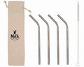 Medium Thin Bent Stainless Steel Straw for Pint Mason Jars