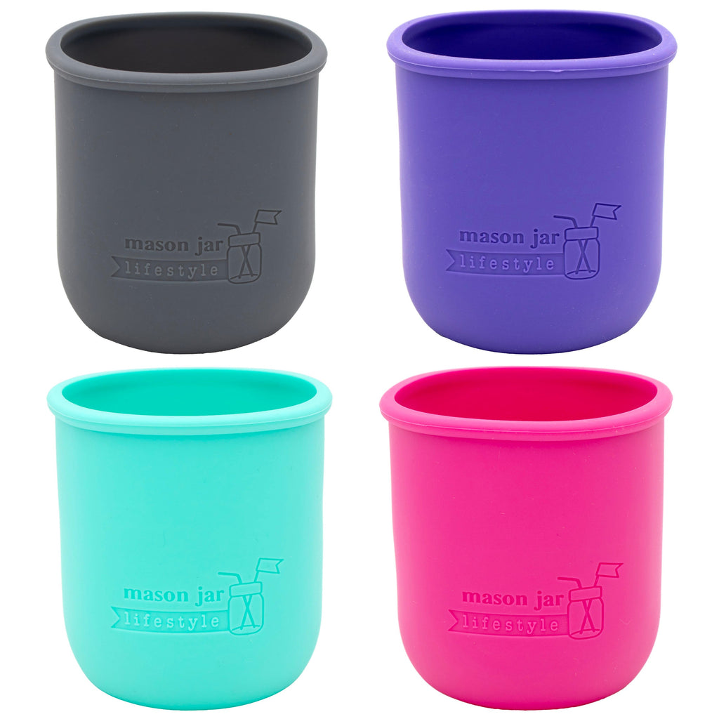 Silicone Sleeve for Regular Mouth Pint 16oz Mason Jars