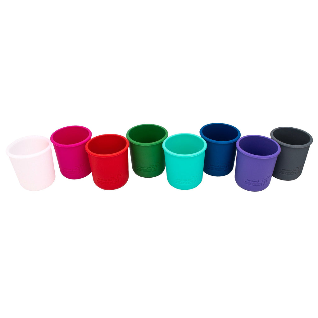 Silicone Sleeve for Regular Mouth Half Pint 8oz Mason Jars