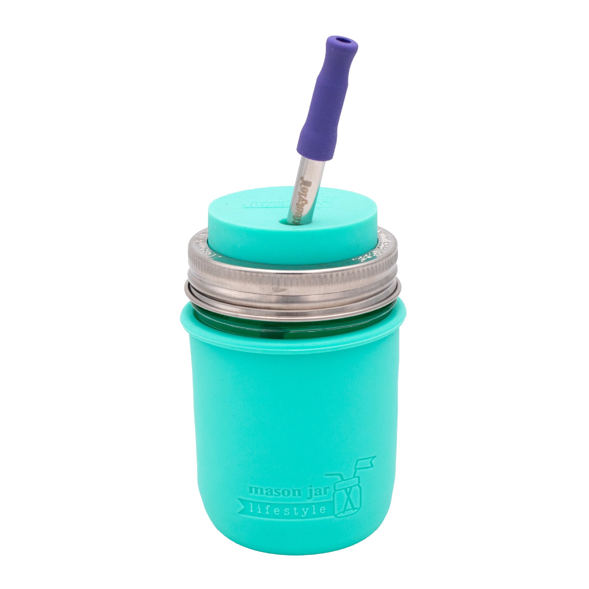 Silicone Sleeve for Regular Mouth Half Pint 8oz Mason Jars
