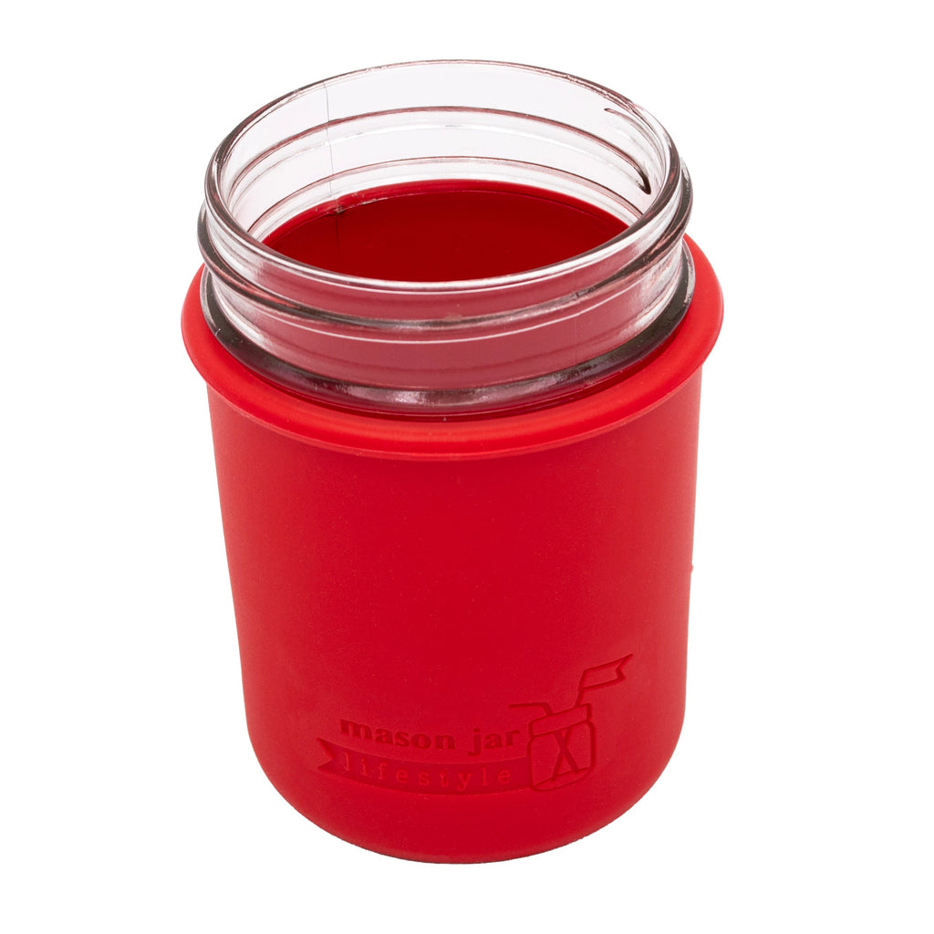 Silicone Sleeve for Regular Mouth Half Pint 8oz Mason Jars
