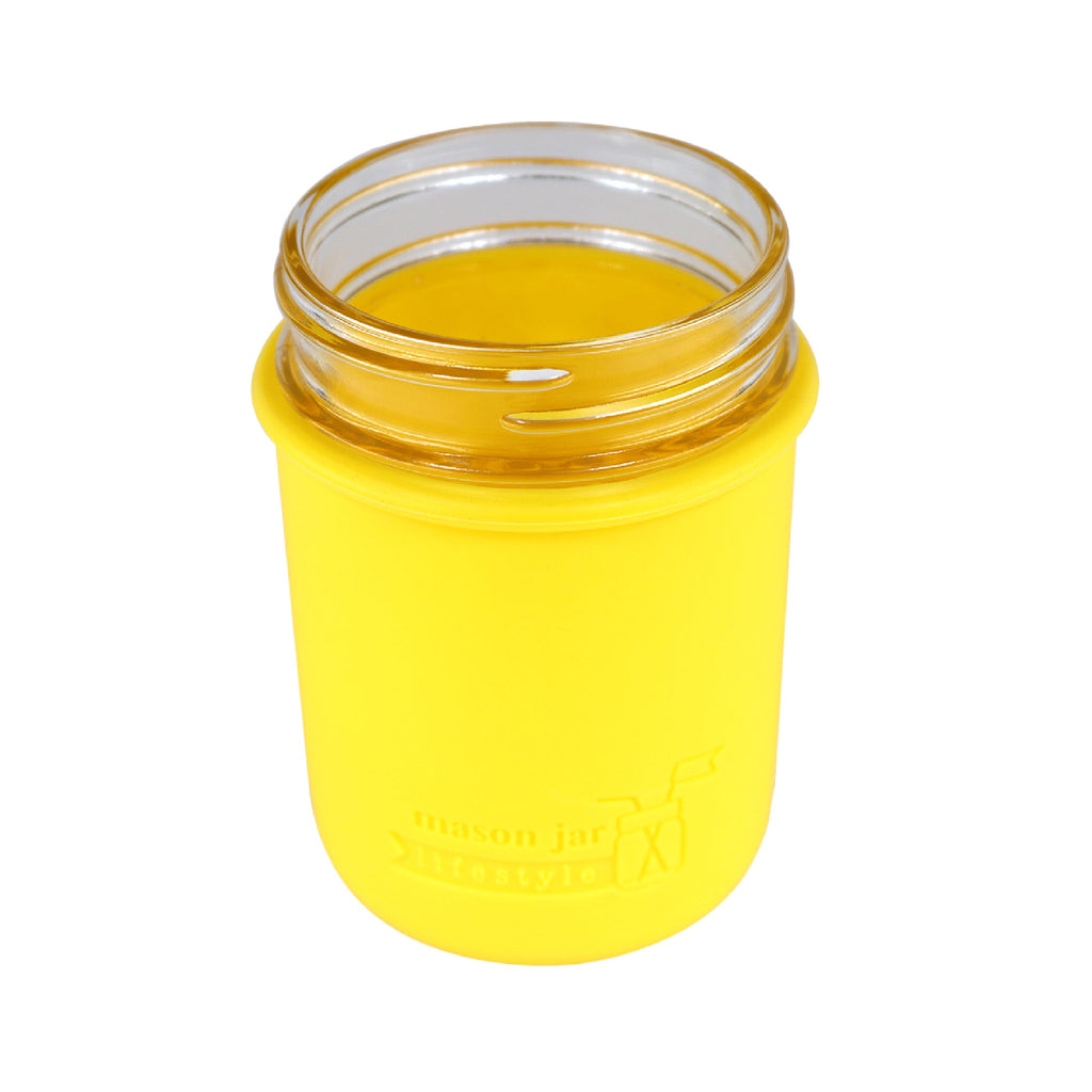 Silicone Sleeve for Regular Mouth Half Pint 8oz Mason Jars