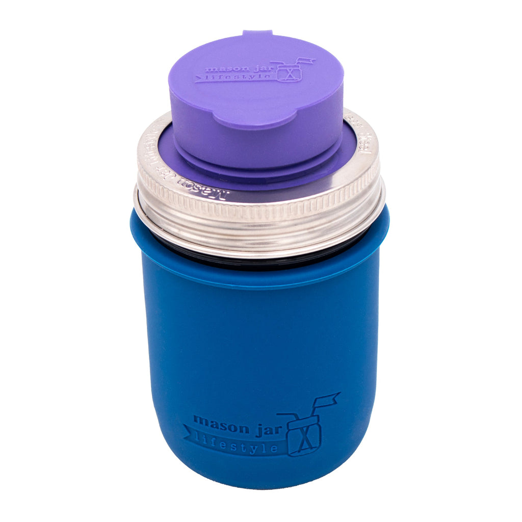 Silicone Sleeve for Regular Mouth Half Pint 8oz Mason Jars