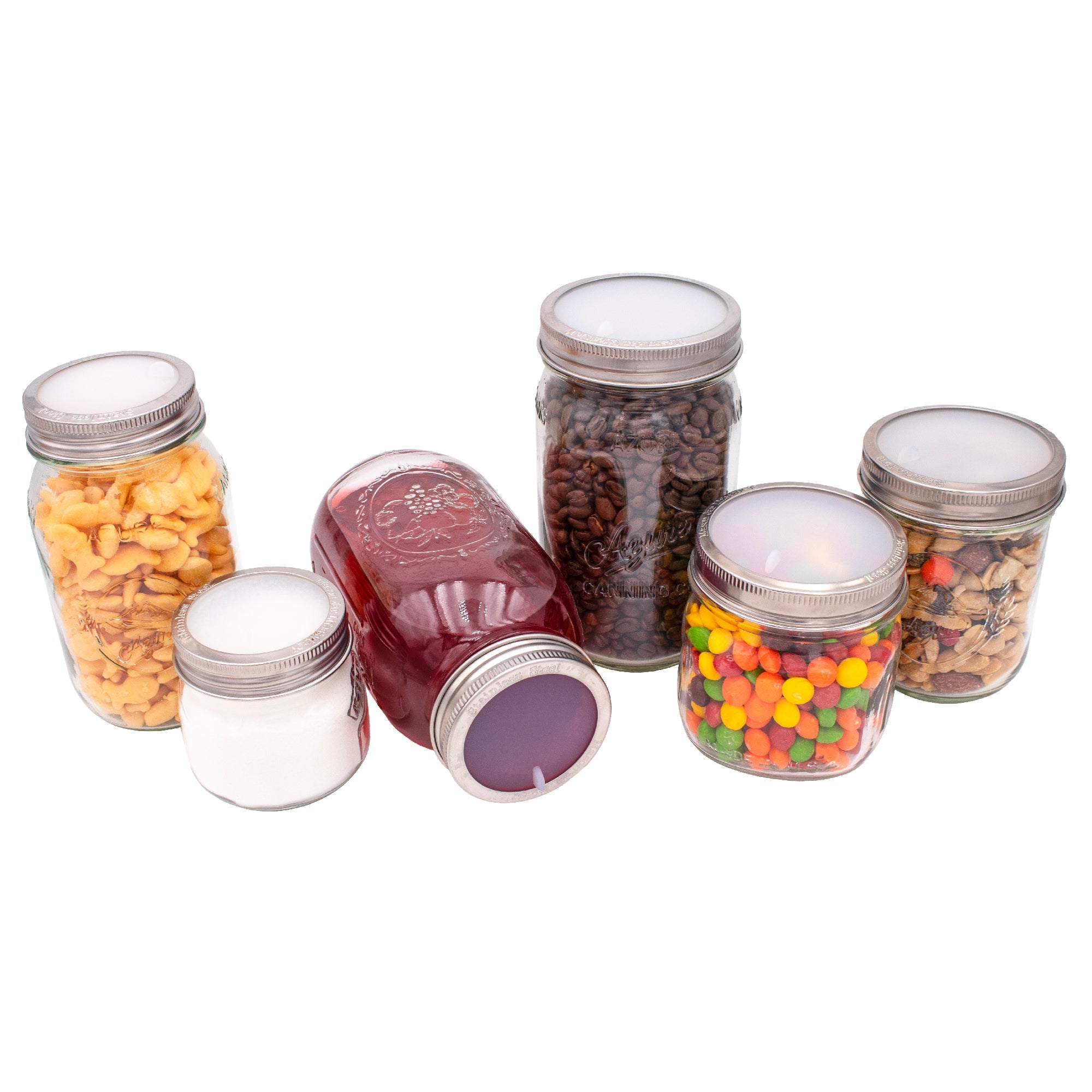 Leak Proof Platinum Silicone Sealing Lid Liners for Mason Jars 10 Pack