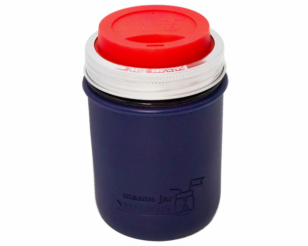 Silicone Sleeve for Wide Mouth Pint 16oz Mason Jars