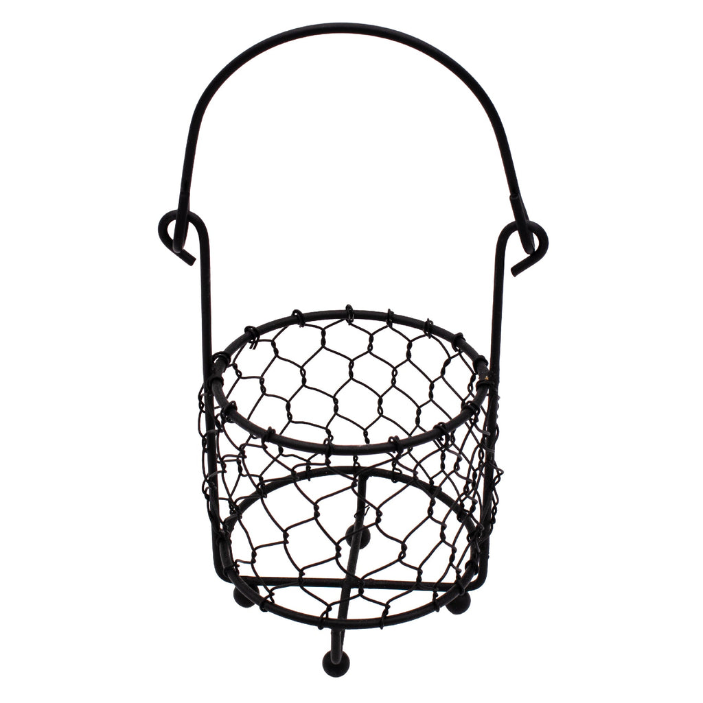 Single Pint Jar Caddy with Chicken Wire for Hanging or Carrying One Mason Jar