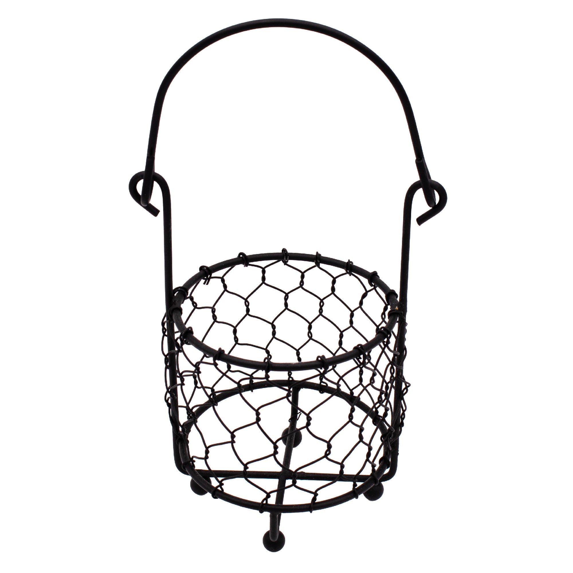 Single Pint Jar Caddy with Chicken Wire for Hanging or Carrying One Mason Jar