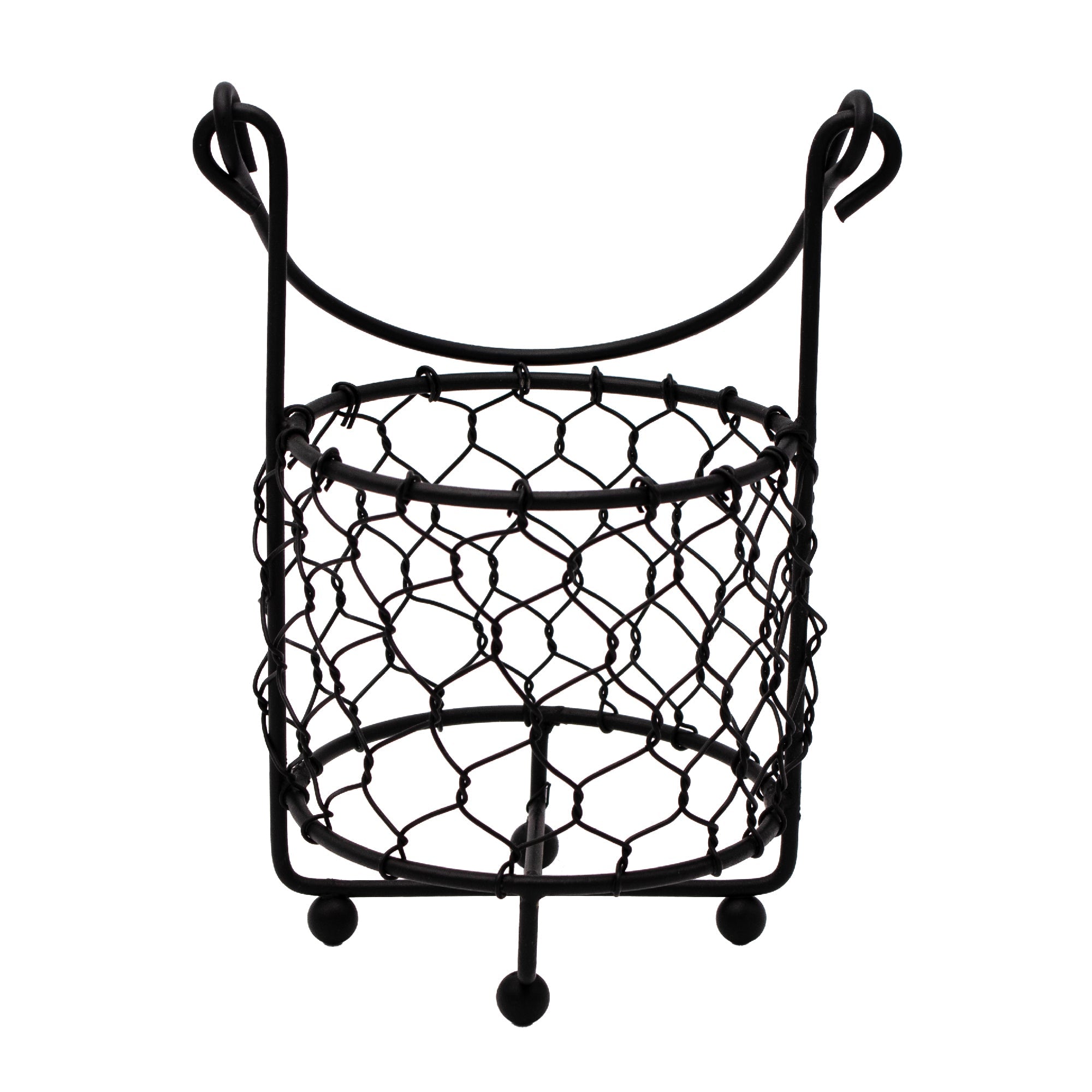 Single Pint Jar Caddy with Chicken Wire for Hanging or Carrying One Mason Jar