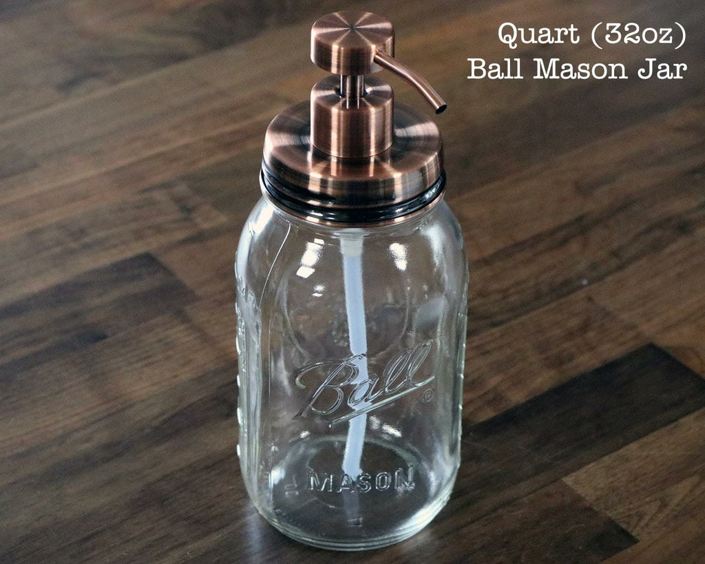 Vintage Copper Soap Pump Lid Kit for Regular Mouth Mason Jars