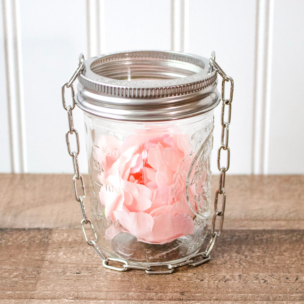 Stainless Steel Band with Chain Handle for Mason Jars 6 Pack