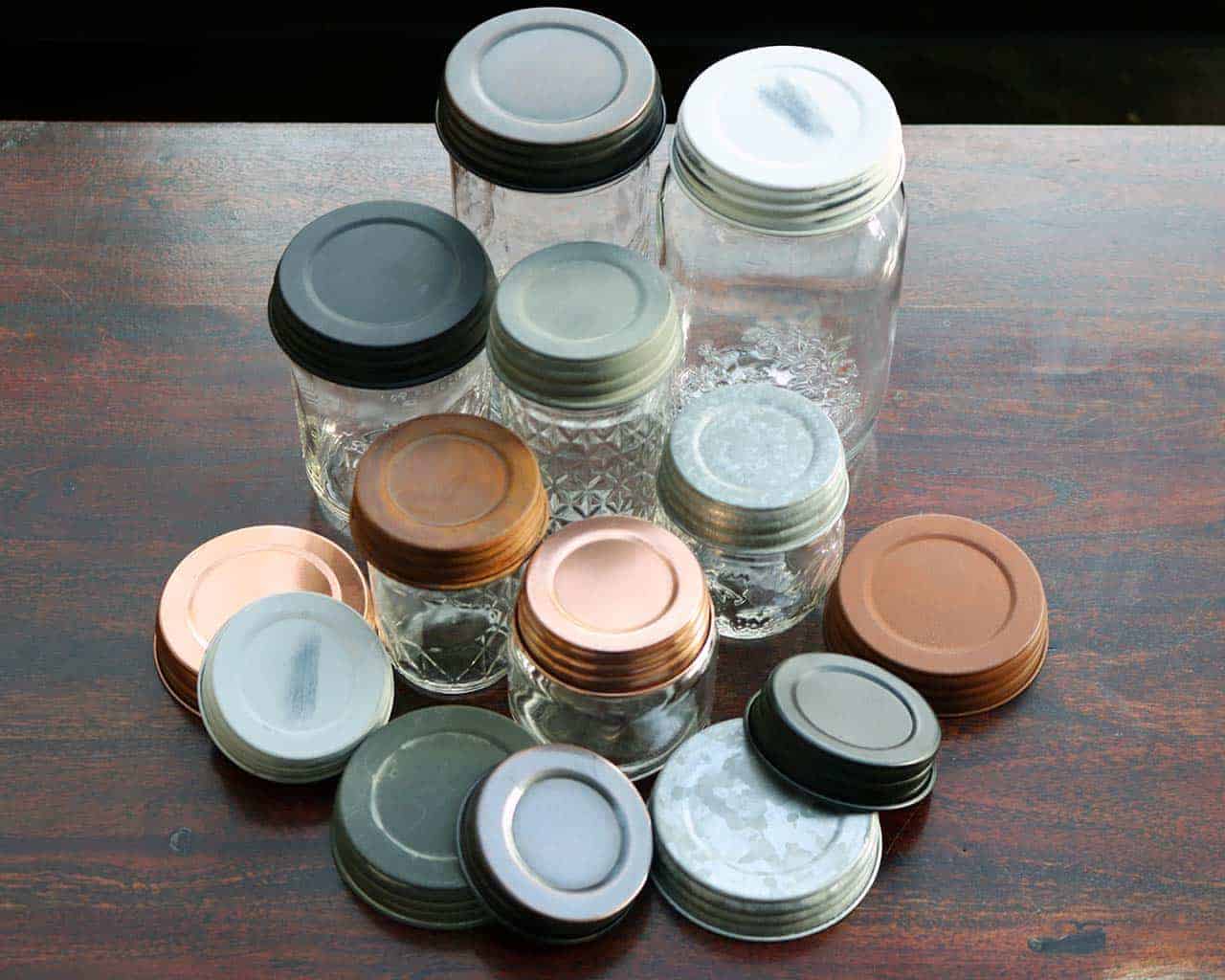 Oil Rubbed Bronze Vintage Reproduction Mason Jar Lids 4 Pack
