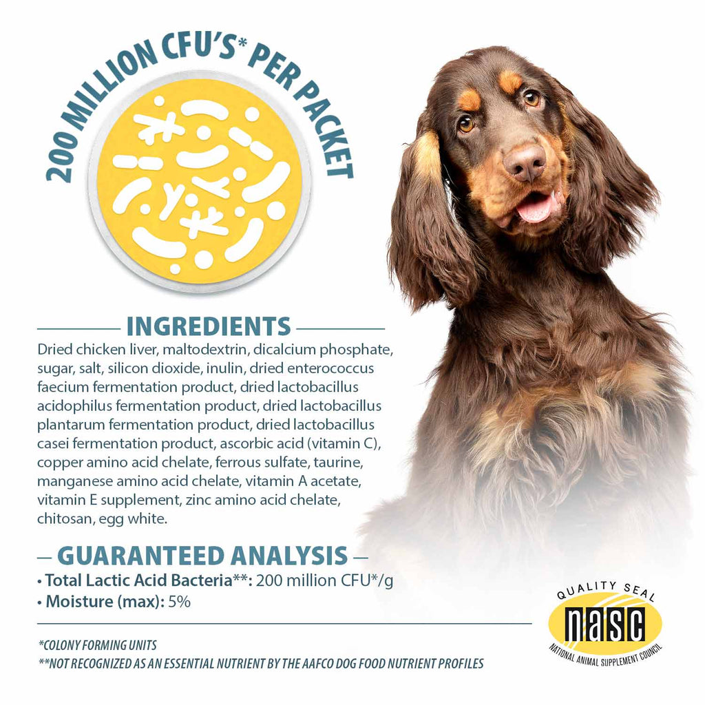 Pet's Choice Gut Instincts Probiotic Powder Packets for Dogs – Daily Digestive & Immune Support, 30 Count