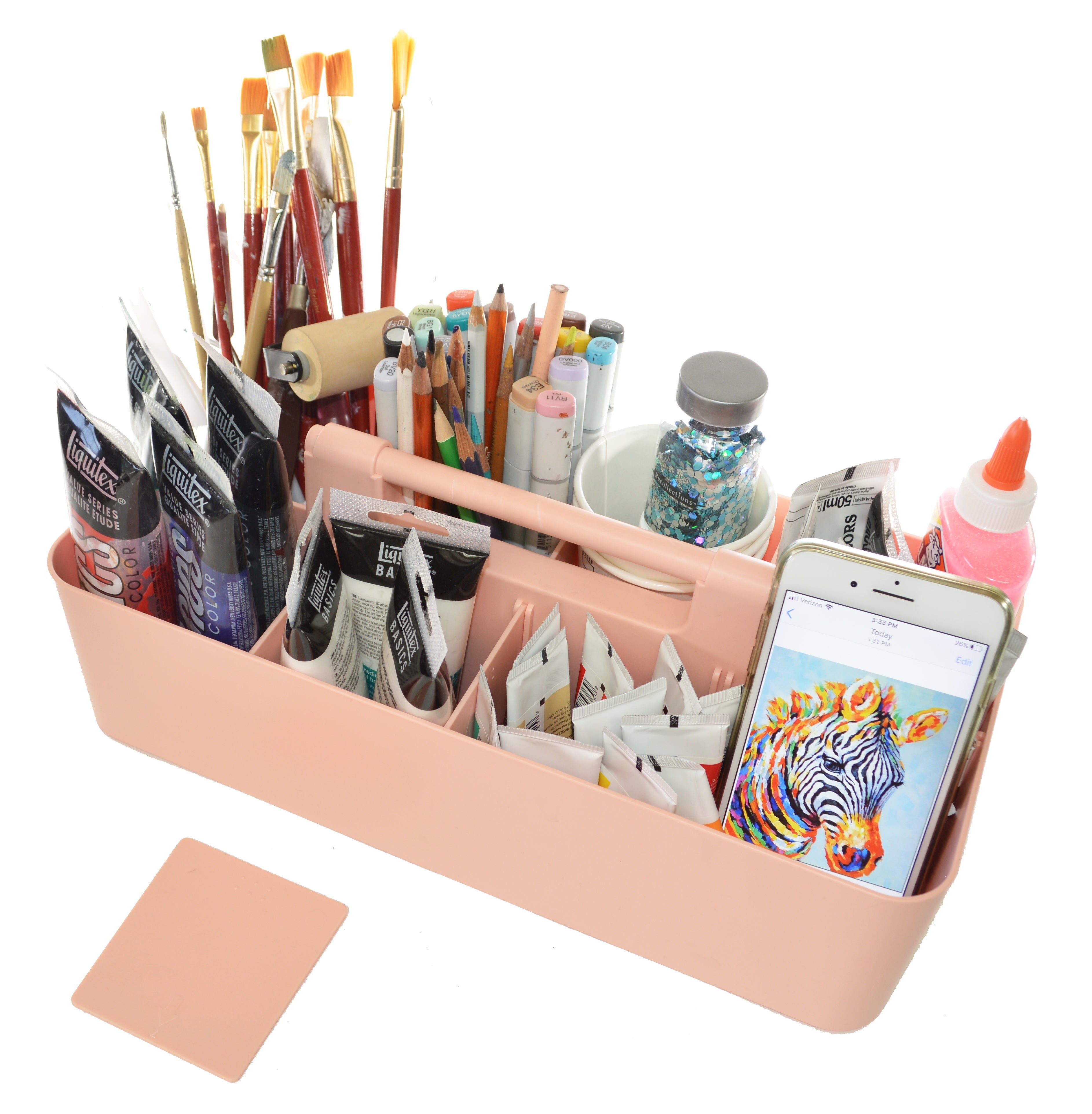 Enjoy Organizer - 2 PACK Plastic Portable Caddy DIY 8 Compartment Made In USA