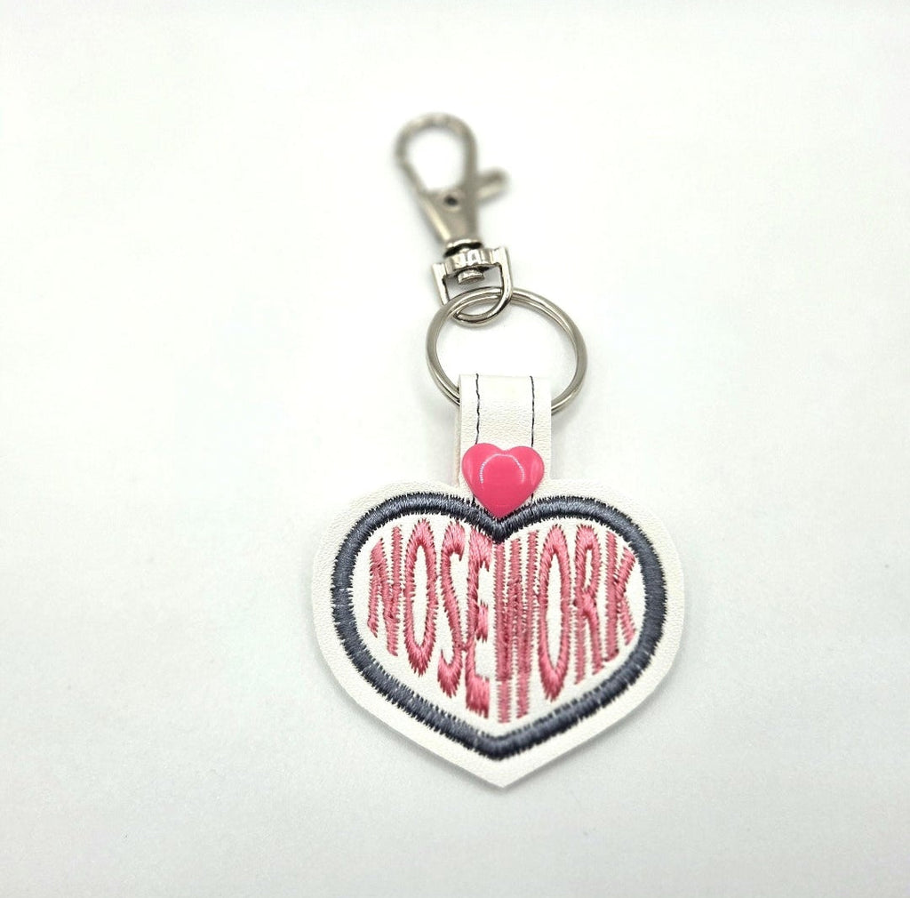 Nosework Keychain | Embroidered Dog Scent Work Key Fob | K9 Handler Gift | Cute Canine Trainer Accessory | Trial Reward