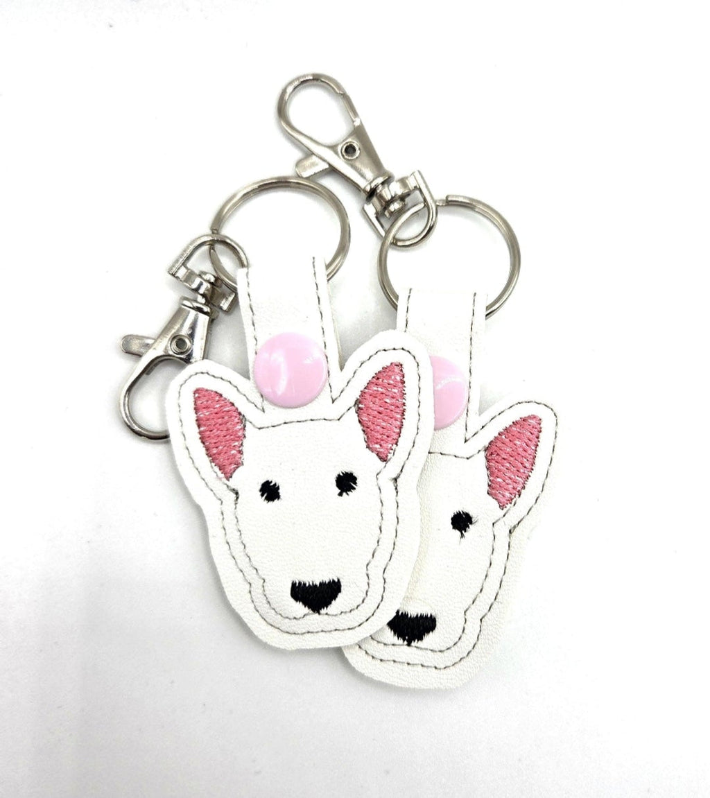 One Bull Terrier Keychain